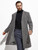 Tweed Topcoat Wide Grey Herringbone Long coat Custom Made Warm Winter Autumn Long Jacket,