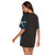 Women Sequined Dress Summer Graphic Super Shiny Half Sleeve O-neck Straight T shirt Dress Ins Hot