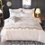 Spinning Luxury Lace White Bedding Set Duvet Cover King Size Pillowcases Bed Sheet Bedclothes Queen Comforter Bed Linen