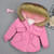 Baby Girl Denim Jacket Plus Fur Warm Toddler Children's winter girl's cotton padded clothes baby's thickened cotton padded coat