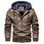 winter men's leather jacket motorcycle hooded jacket men's warm Leisure PU leather coat M-5XL