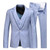 Latest Coat Pant Design 100% Polyester Light Blue Herringbone Men Wedding Suits Tailor Blazer Groom Suits for Men