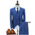 100% Polyester Sky Blue Suit Men Slim Fit Leisure Business Wedding Dress Suits for Men Terno Masculino Tuxedo 3 Pcs