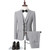 Latest Coat Vest Pant Designs Brand Grey Striped Wedding Suits Men Slim Fit Formal Suit Male 3 Piece Formal Wear