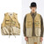 Cotton Vest Men khaki Retro Casual Multi-Pocket Photography Sleeveless Jacket Streetwear Loose Gilet Coat Waistcoats