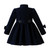 Navy Girl Coats Fluffy A-Line Fluffy Girls Outwear Stand Up Collar Winter Coat Kids Fall Clothes Headwear