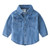 Spring Autumn 2 3-6 8 10 12 Years Children Tops Clothing Turndown Collar Long Sleeve Pocket Baby Kids Denim Shirts For Boys
