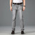 Autumn New Smoky Gray Advanced Stretch Men's Jeans Business Casual Cotton Regular Fit Denim Pants Male Brand Trousers