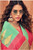 Designer Linen Saree with Pista Green nd Pink Color Contrast Combination with Unstitched Blouse.