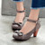 woman round toe buckle pumps shoes elegant prom ladies high heels shoes women