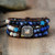 Natural Stone Wrap Bracelet For Women Lava Beads Vintage Leather Woven Bracelet Beads Jewelry