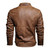 Winter Men's Motorcycle Leather Jacket New Men Casual Zipper PU Jacket Thick Windproof Leather Coat Male