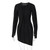 Long Sleeve Patchwork Sexy Mini Dress Autumn Winter Women Irregular Party Outfits