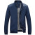 Jacket Men Casual Jacket Coat Spring Clothing Wear Stand Collar Slim Fit Leather Patchwork Outerwear & Coats