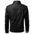 Men Leather Jackets Stand Collar Casual Motorcycle PU Jacket Leather Bomber Coat