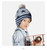 winter children's knit hats real fox fur pompom boys girls baby earflap bonnets cute warm outdoor ski kid beanies new