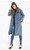 Blue Inelastic Women Long Denim Coat Jeans Coats Casual pocket Jackets Women Vintage Jeans Jacket