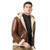 Flying Fur Jacket Oil Wax Cracked Hooded Super Thick Sheepskin Clothing Men Brown Winter 100% Real Fur Coats