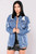 Casual Loose Plus Size Denim Jacket Women Streetwear Ripped Holes Long Sleeve Oversize Denim Jacket and Coat