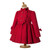 Red Christmas Girls Coat Turtleneck Girls Winter Coat Cute  Bows Kids Outwear Clothing