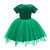 Little Mermaid Scale Girls Princess dress Tulle Big Bow short sleeve Ariel Costume tutu  Kids dresses for girls princess dresses