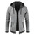 Hooded Mens Cardigan Casual Solid Color Zipper Pocket Warm Thick Sweater Men Winter Loose Men's Sweater