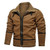 Leather Jacket Men Casual Lapel Solid Color Winter Jacket Men Warm Men's Jacket