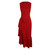 Sleeveless Red Irregular Ruffles Midi Bodycon Dress for Women with Invisible Zipper Summer New Ladies Asymmetrical Dresses