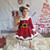 Christmas Kids Baby Girls Fleece Dress O-Neck Long-Sleeve High-Waist Skirt with Back Zipper Party Pageant Santa Dresses 6M-4Y