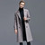 Autumn & Winter England Wool Duffle Coat Men's Mid-length Slim Fit Double Breasted Herringbone Business Men Woolen Jacket 6XL