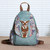 Handmade Backpack Women Vintage Weave Bag New National Tassel Backpack For Female Splice Owl Pattern Travel Bag