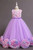 Girls Dress Princess Petal Long Formal First Communion Children Party Gown Elegant Kids Dresses for Girls Wedding Birthday Dress