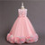 Girls Dress Princess Petal Long Formal First Communion Children Party Gown Elegant Kids Dresses for Girls Wedding Birthday Dress