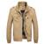 Men's Military Style Pure Cotton Spring Autumn Jacket Men Casual Coat With Zipper Pockets Khaki Male Jackets,