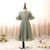 Ever Pretty Elegant Gray O-Neck Tulle Lace Embroidered Dresses Hot Selling Petal Sleeve Kids Prom Dresses