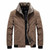 Corduroy Jacket Winter Men Bomber Jackets Casual Male Fur Collar Windbreaker Jacket Men Fleece Warm Corduroy Coat Lapel Outwear