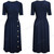 Nice-forever New Spring Solid Color with Pocket Round Neck Dresses Casual A-Line Women Flare Swing Dress