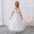 Summer White One Shoulder Long Bridesmaid Dress Girl Bow Gown Kids Dresses For Girls Children Princess Party Wedding Dress