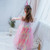 Summer Girls Rainbow Tulle Dress kids Puffer Ball flare sleeve Vetidos Elsa Cosplay Girls princess Dresses Robe fille 3-10Y
