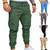 New Casual Joggers Pants Cargo Solid Color Men Cotton Elastic Long Trousers Military 2021 Pants Men Leggings