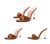 Women slippers Snake Print Strappy Mule high heels Slippers Sandals flip flops Pointed toe Slides Party shoes Woman