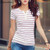 Women T-Shirt Cotton Short Long Sleeve Lady T Shirt Striped Summer Spring Autumn Female White