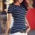 Women T-Shirt Cotton Short Long Sleeve Lady T Shirt Striped Summer Spring Autumn Female White