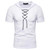 Hooded T Shirts Men Jacobite Ghillie V Neck Male White Black Bandage Tops Casual Fit Short Sleeve Street Wear