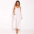 Summer Women  Strapless Sexy V Neck Sleeveless Dress Casual Loose Long Maxi Solid Dress White Oversized