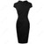 Women Solid Color Chic Button Slim Elegant Business Classic Wear to Work Office Bodycon Pencil Dress