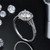 925 Sterling Silver Halo Engagement Ring 1.5ct 2 ct 3ct D Color Diamond Ring For Women Fine Jewelry
