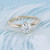 Original 925 Sterling Silver Ring Handmade Wedding Jewelry 18K Gold 1 Carat Zirconia Diamond Ring for Women Gift