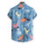 Men Shirt Casual Beach V-Neck Short Sleeve Mens Shirts Tops Summer Dinosaur