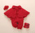 Newborn baby girls fall winter clothes Medium thick warm padded bodysuit & cape & socks& headband outfits baby shower gift